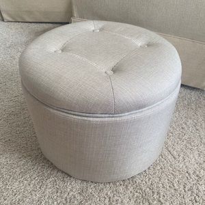 Circular Storage Ottoman